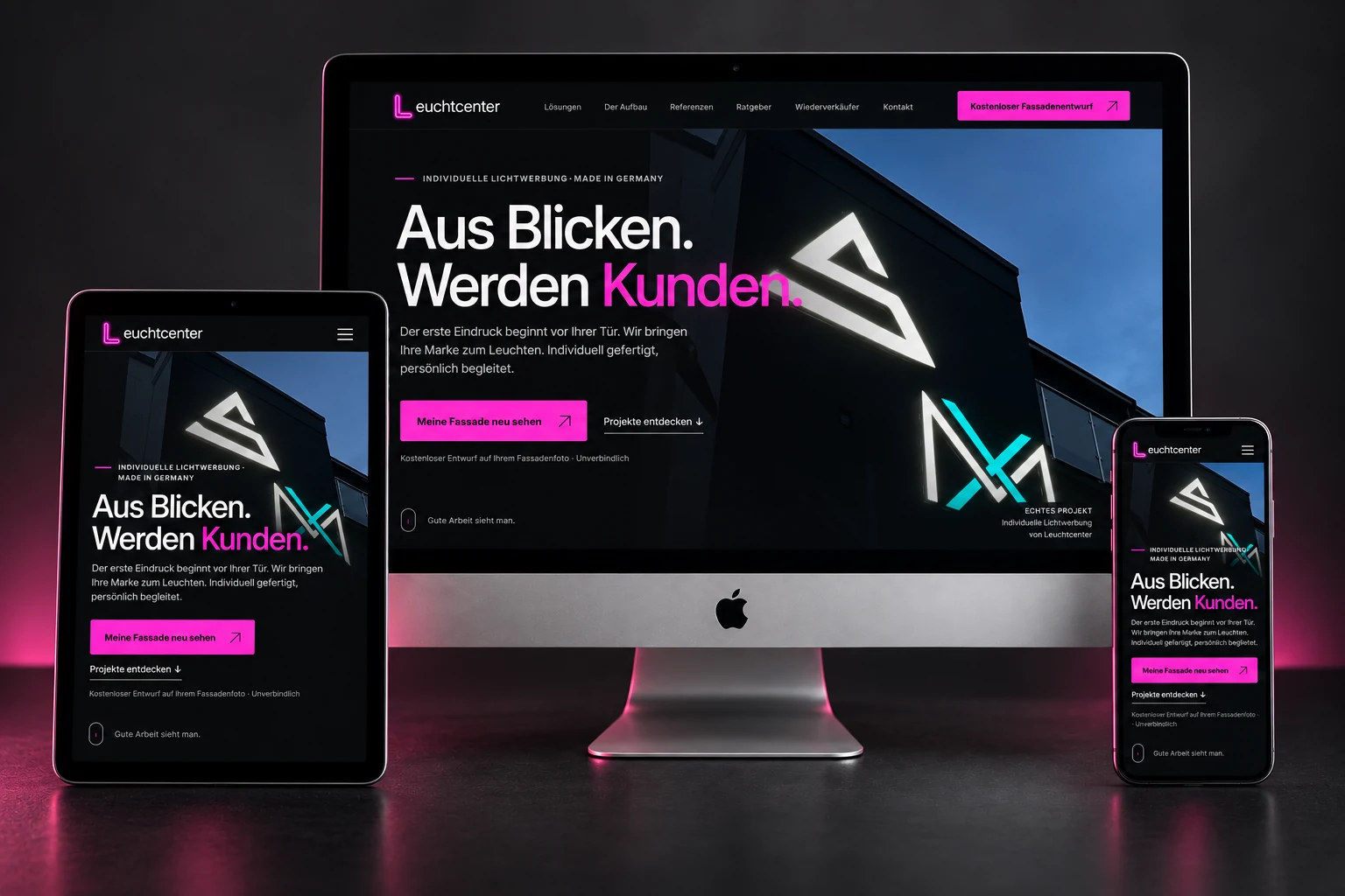 Leuchtcenter: Webdesign