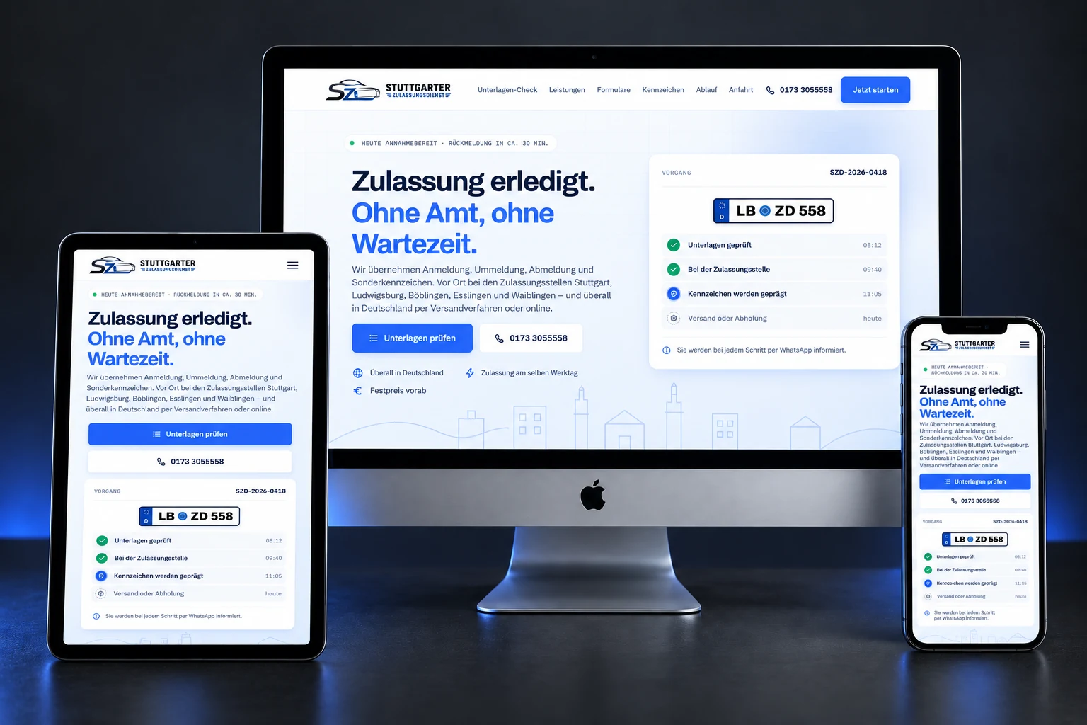 Stuttgarter Zulassungsdienst: Webdesign